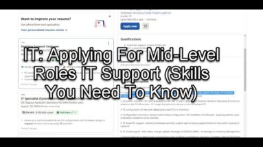 IT: Applying For Mid-Level Roles IT Support (Skills You Need To Know)