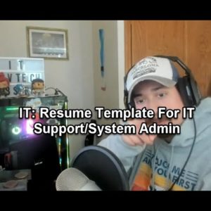 IT: Resume Template For IT Support/System Admin