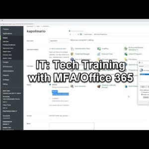 IT: Tech Training with MFA/Office 365
