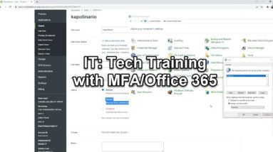 IT: Tech Training with MFA/Office 365