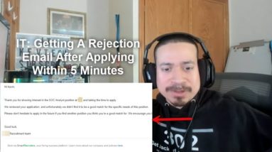 IT: Getting A Rejection Email After Applying Within 5 Minutes